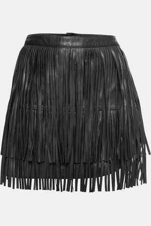 Zadig & Voltaire Zadig and Voltaire Fringed Leather Mini Skirt M