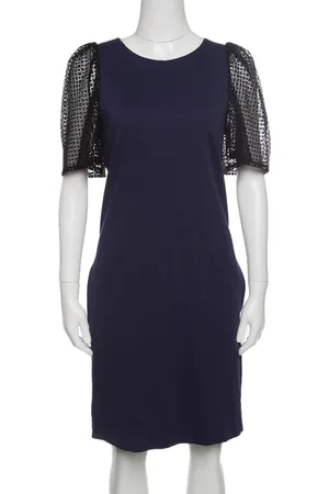 See by Chloé Jersey Contrast Lace Sleeve Dress S