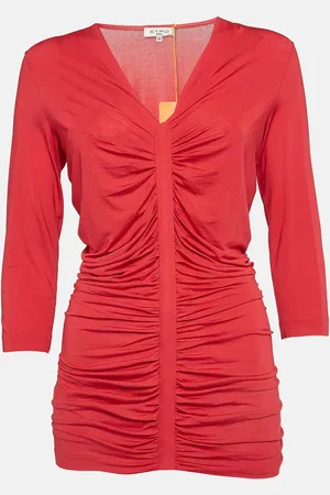 Etro Jersey Ruched Long Sleeve Top L