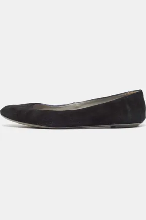 Sergio Rossi Suede Round Toe Ballet Flats Size 39.5