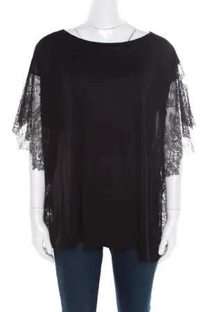 Paul And Joe Paul & Joe Melange Knit Lace Paneled Kimono Sleeve Oversized Top S