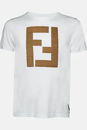 Fendi FF Logo Patch Embroidered Cotton T-Shirt M