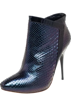 Alexander McQueen Python Ankle Boots Size 39