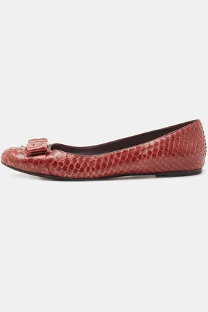 Salvatore Ferragamo Python Varina Ballet Flats Size 37