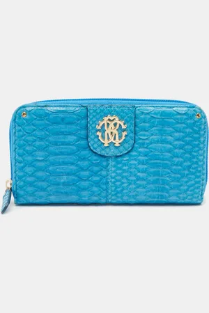 Roberto Cavalli Python Zip Around Continental Wallet
