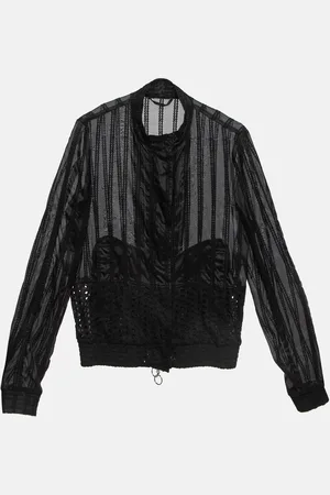 Roberto Cavalli Cotton Broderie Anglaise and Silk Jacket M