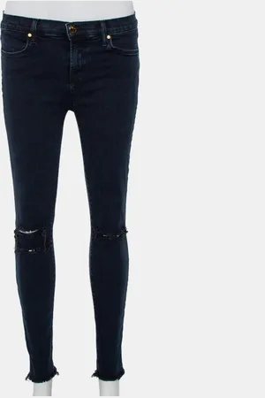 J Brand Denim Cropped Skinny Distressed Blue Mercy Jeans M