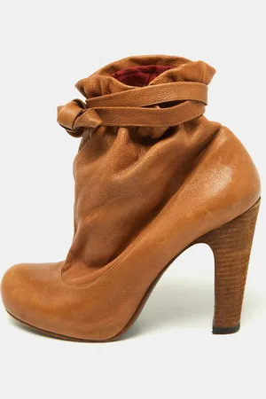 Marc Jacobs Leather Ankle Wrap Booties Size 38.5