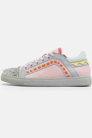 SOPHIA WEBSTER Glitter and Leather Riko Sneakers Size 38.5