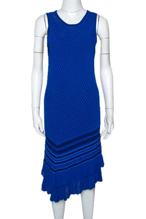 Roberto Cavalli Stretch Knit Asymmetric Hem Dress M