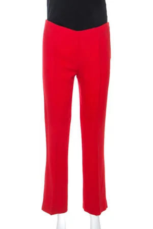 VALENTINO Wool Crepe Tailored Trousers M