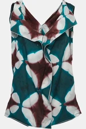 Marni Tye Dye Printed Cotton Sleeveless Top M