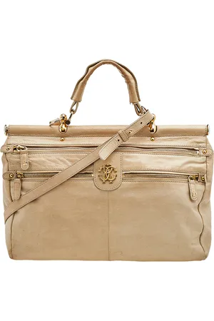 Roberto Cavalli Leather Multiple Pocket Top Handle Bag