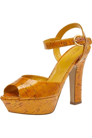 Sergio Rossi Leather Platform Sandals Size 38