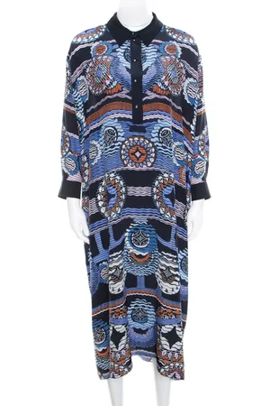 Peter Pilotto Silk Digital Abstract Printed Kaftan Maxi Dress ( One Size )