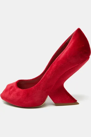Dior Velvet Peep Toe Wedge Pumps Size 39