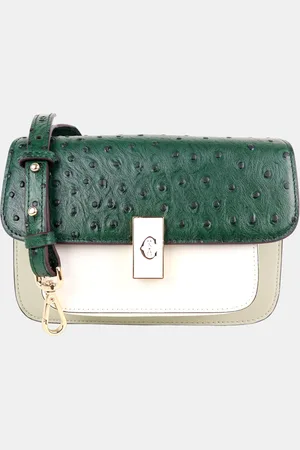 Charriol Green/ /Grey Leather LE REVE Crossbody
