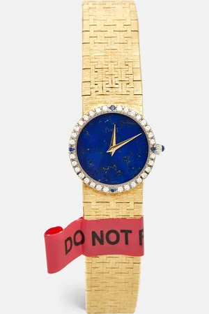 PIAGET Lapiz Diamonds Sapphire 18K Yellow Gold Vintage Cocktail 9706 Women