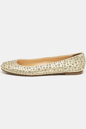 Giuseppe Zanotti Leather Embellished Ballet Flats Size 37