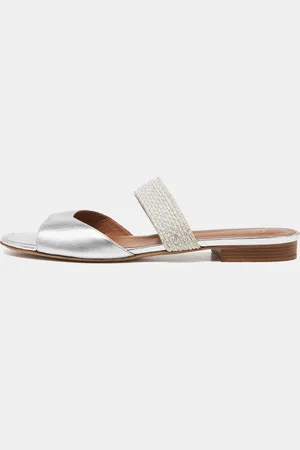 MALONE SOULIERS Leather Milena Flat Slides Size 40