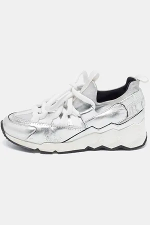 Pierre Hardy Leather and Neoprene Low Top Sneakers Size 36