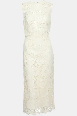 Dolce & Gabbana Floral Lace Midi Dress S