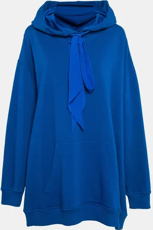Givenchy Cotton Fleece and Silk Ribbons Hoodie Dress S