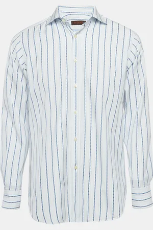 Etro Pinstripe Cotton Long Sleeve Shirt M