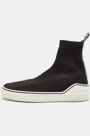 Givenchy /White Knit Fabric George V Slip On Sneakers Size 39