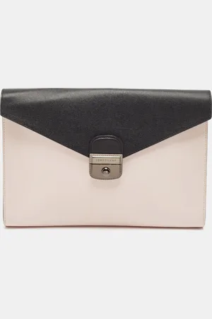 Longchamp Tricolor Leather Heritage Le Pliage Clutch