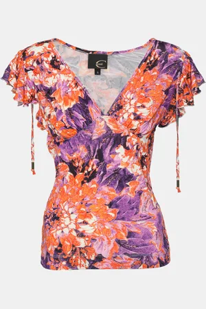 Roberto Cavalli Printed Jersey Top S
