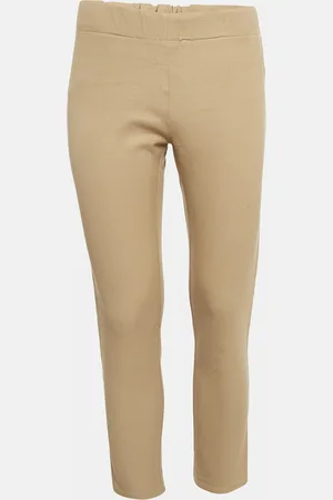 Joseph Brown Stretch Gabardine Tight Fit Leggings M