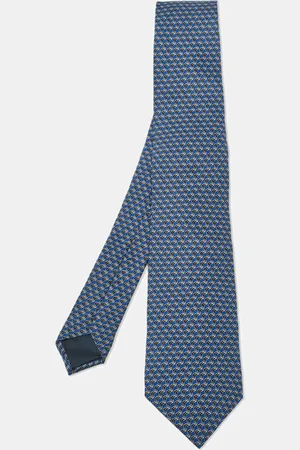 Lanvin Geometric Arrow Print Silk Tie
