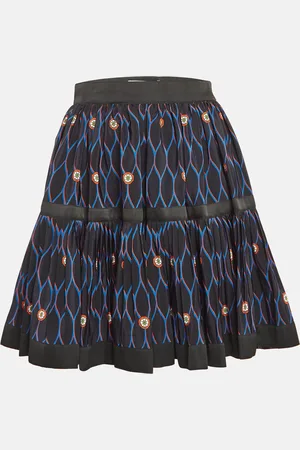 Kenzo X H&M Printed Silk Pleated Mini Skirt S