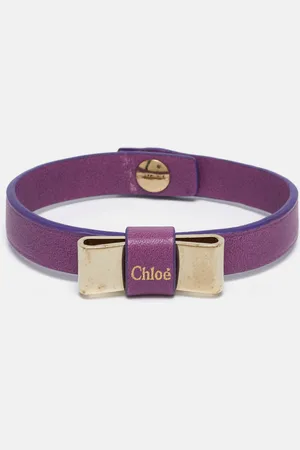Chloé Bow Leather Tone Bracelet