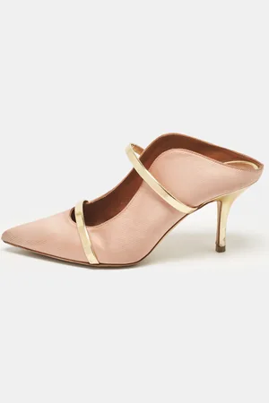 MALONE SOULIERS Leather Satin Maureen Mules Size 39