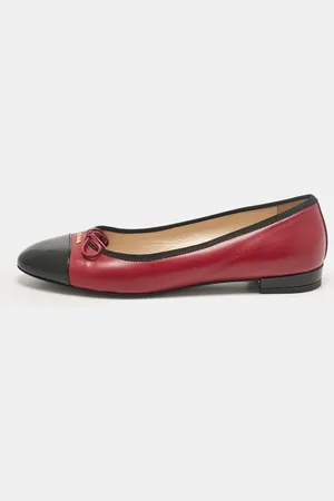 Prada /Black Patent and Leather Bow Ballet Flats Size 37