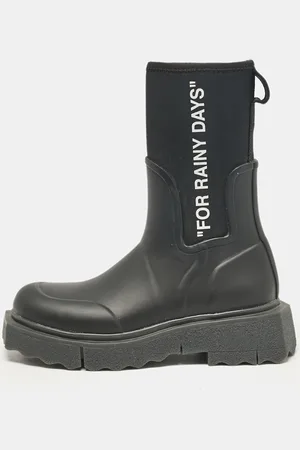 OFF-WHITE Neoprene and Rubber Ankle Length Boots Size 35