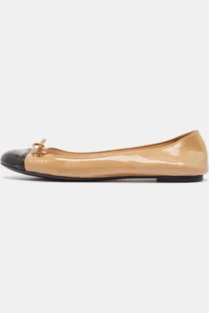 Prada /Black Patent Leather Bow Ballet Flats Size 36.5
