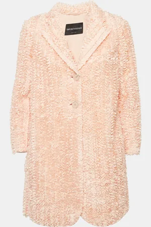 Emporio Armani Ribbon Detail Tulle Mid-Length Coat XS
