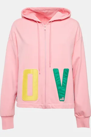 Moschino Cotton Applique Detail Zip-Up Hoodie M