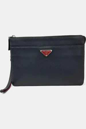 Prada Saffiano Treble Clutch