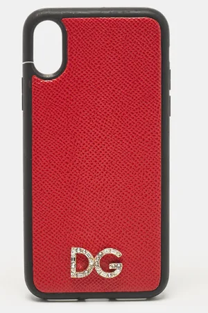 Dolce & Gabbana /Black DG Logo Crystals iPhone X Case