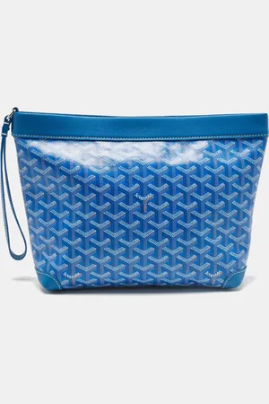 GOYARD Ine Coated Canvas and Leather Conti Pouch