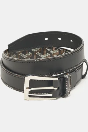 GOYARD Ine Coated Canvas and Leather Buckle Belt 95 CM