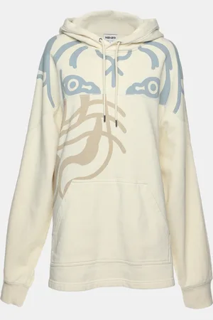 Kenzo Printed Cotton Knit Hoodie Sweatshirt L