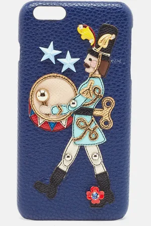 Dolce & Gabbana Leather Nut Cracker Embellished iPhone 6 Case