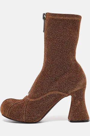 Stella McCartney /Gold Lurex Groove Ankle Boots Size 38