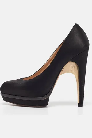 Fendi Suede Block Heel Pumps Size 37
