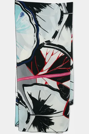Balenciaga Abstract Printed Silk Scarf